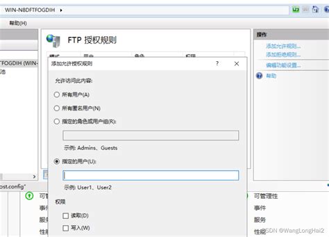 【精选】win10开启FTP服务并设置登录验证_win10如何设置ftp身份验证-CSDN博客