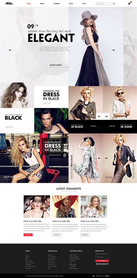 欧美时尚女装首页|网页|电商|周仟 - 原创作品 - 站酷 (ZCOOL)