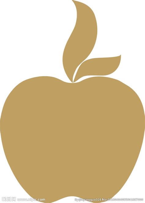 闪闪发光的金色苹果带有露珠的金苹果png图片免抠矢量素材 - 设计盒子