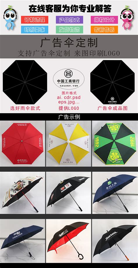 雨伞定logo印刷广告伞晴雨伞遮阳伞户外黑胶防紫外线UV伞三折叠伞-阿里巴巴