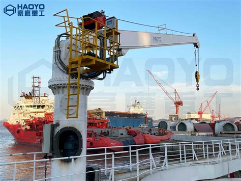 12T12M船用直臂吊在舟山船厂安装调试-上海豪鹰机械设备有限公司