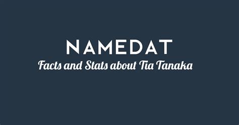 Tia Tanaka: Background Data, Facts, Social Media, Net Worth and more!