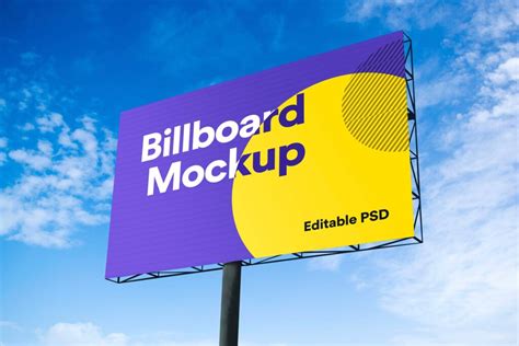 户外大屏广告牌样机素材模板下载Advertisement Billboard Mockup - 设计口袋