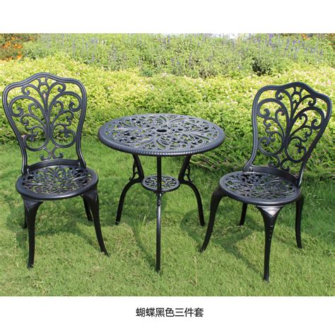 黑色欧式复古双人椅 户外花园公园铸铝双人椅 户外花园双人椅 ...