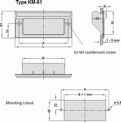 Plastic Trough Inset Handle, KM-61 Series | Rohde | MISUMI