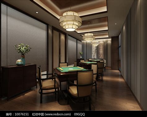 酒店棋牌室室内设计图片__编号10076151_红动中国
