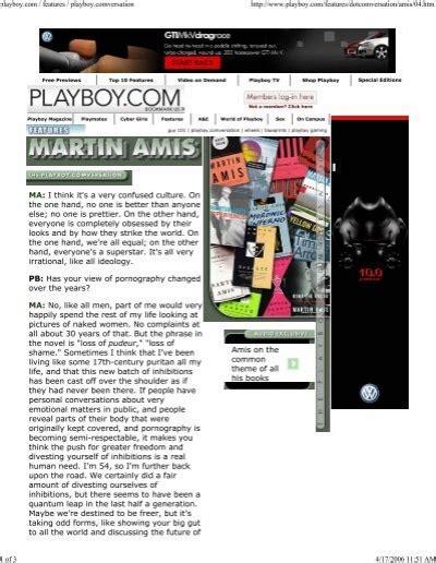 playboy.com / features / playboy.comversation - Martin Amis