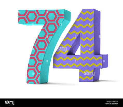 "Metal numeral 74, seventy-four, isolated on white background" Stock ...