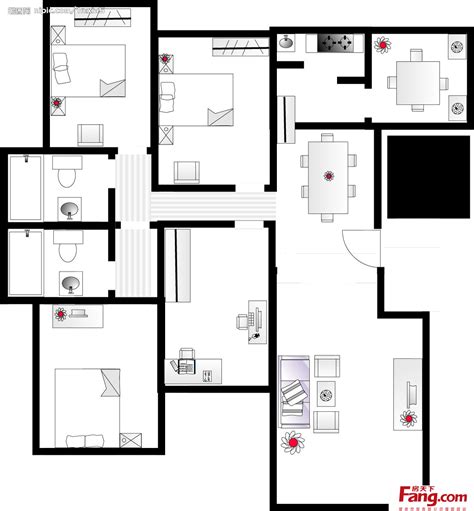 简约三层别墅房屋设计图，开间9米自建房小户型_三层别墅设计图_鲁班设计图纸官网