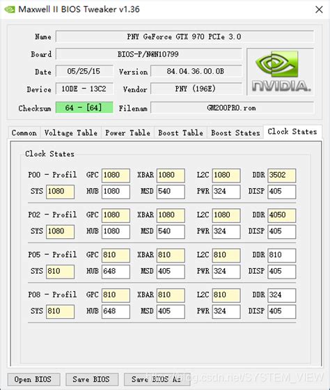GTX 900系列显卡BIOS超频笔记 （Maxwell ）_SYSTEM_VIEW的博客-CSDN博客_maxwellbiostweaker