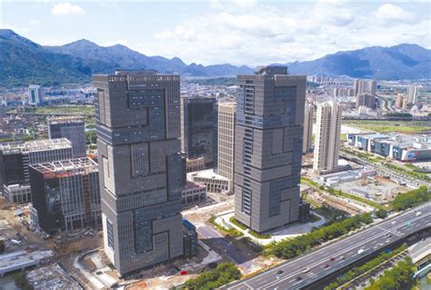 瓯海大道两幢“双子楼”建好了 崭新地标添彩瓯海-新闻中心-温州网