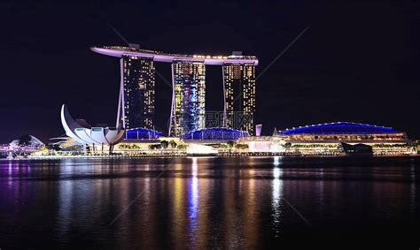 新加坡金沙酒店的傍晚时刻高清图片下载-正版图片501621493-摄图网