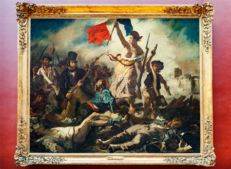 法国巴黎卢浮宫博物馆的油画《自由引导人民》高清图片下载-正版图片501561351-摄图网