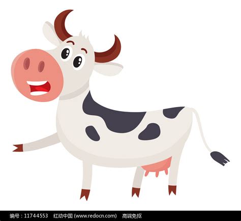 卡通抬起一条腿的牛png图片_卡通手绘_编号11744553_红动中国