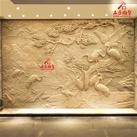 天然砂岩平板、砂岩浮雕画、砂岩造型背景墙 - 天玺石材 - 九正建材网