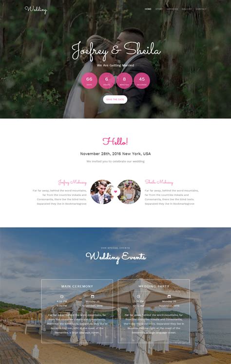 大气宽屏婚庆公司网站模板里面包含5个子页面，适合婚纱摄影企业网站模板下载。_金屋文档