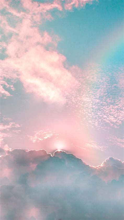 天空中绚烂迷人的唯美彩虹高清壁纸图片(12)_配图网