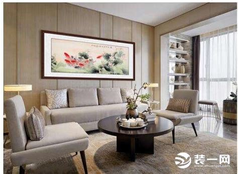 新中式艺术装饰画客厅书房玄关沙发背景墙山水花鸟竖组合禅意挂画-美间设计