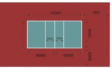 排球场地图 排球场地标准尺寸及说明(标准排球场规格平面图 ...