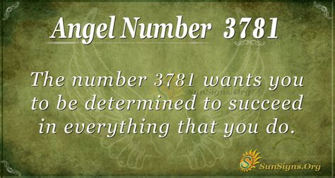 Angel Number 3781 Meaning: Determination To Succeed - SunSigns.Org