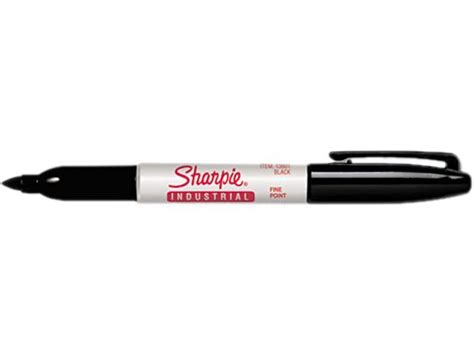 Sharpie 13601 Pro Black Fine Point Industrial Permanent Marker - 12/Pack