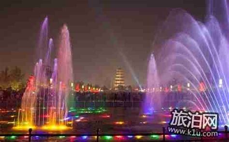 大雁塔北广场音乐喷泉,紫云楼,陕西博物馆_大山谷图库
