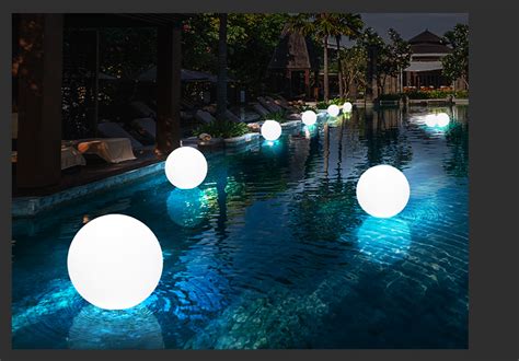 河灯水上漂浮球灯充电式遥控水池泳池庭院装饰景观太阳能圆球 ...