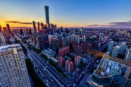 夜晚,都市风景,北京,建筑外部,cbd,朝阳区,天空,留白,未来,市区路图片素材下载-稿定素材