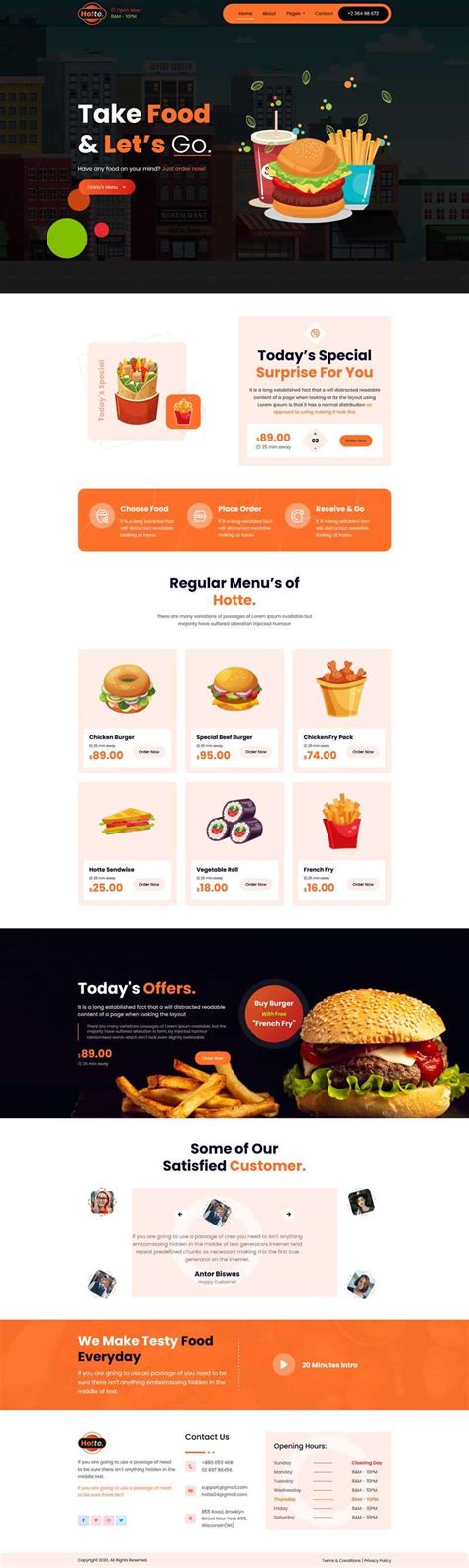 在线披萨订餐外卖网页HTML模板