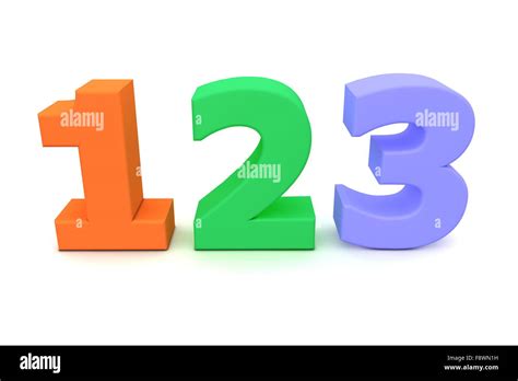 Colourful Numbers 123 Stock Photo - Alamy