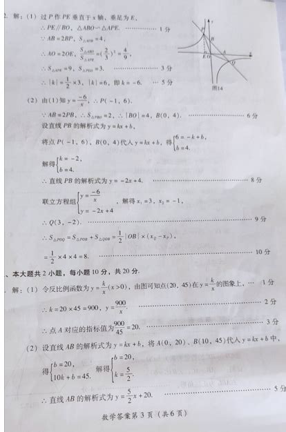 2021年四川乐山中考数学真题答案（图片版）(3)_教育新闻_奥数网