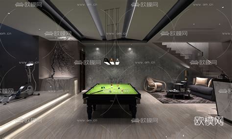 新中式别墅家庭娱乐室装修设计-家居美图_装一网装修效果图