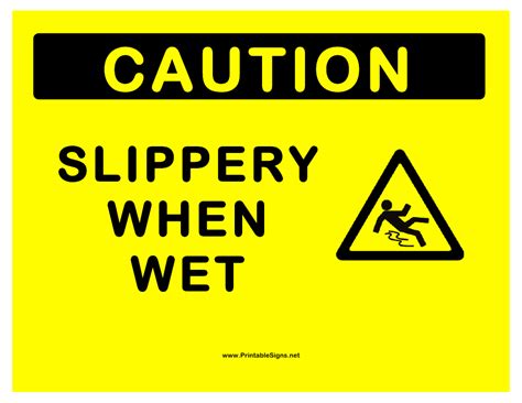 Slippery When Wet Sign Template Download Printable PDF | Templateroller