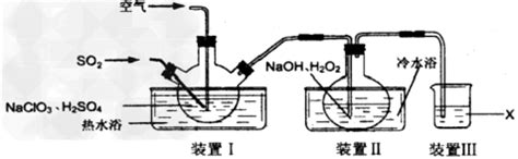 一种制备高效漂白剂NaClO2的实验流程如图所示，反应I的化学方程式为：3NaClO3+4SO2+3H2O=2ClO2+Na2SO4 ...