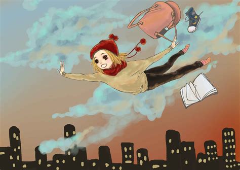 天空飞翔的少女|插画|创作习作|星行行行 - 原创作品 - 站酷 (ZCOOL)
