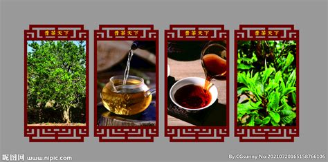普洱茶展板设计图__展板模板_广告设计_设计图库_昵图网nipic.com