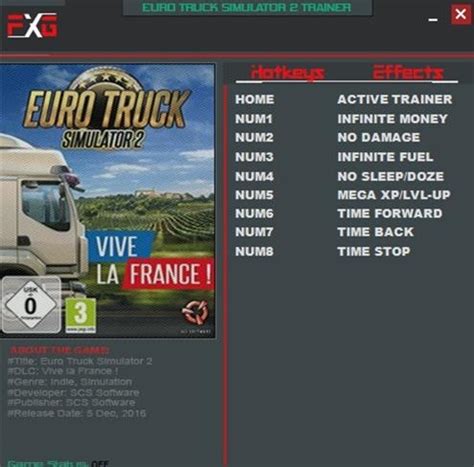 《欧洲卡车模拟2》八项修改器v1.26.2s64位[FutureX]下载_修改器下载_快吧补丁网