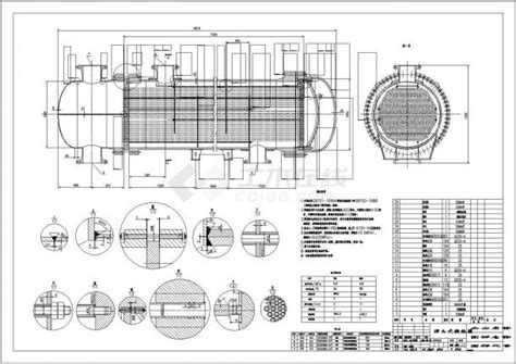 典型浮头式换热器设计cad机械装配图（含技术要求）_土木在线
