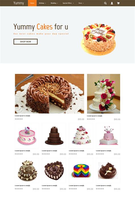 生日蛋糕店网站模板下载_站长素材