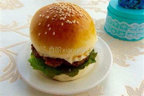 自制牛排汉堡包的做法_菜谱_香哈网