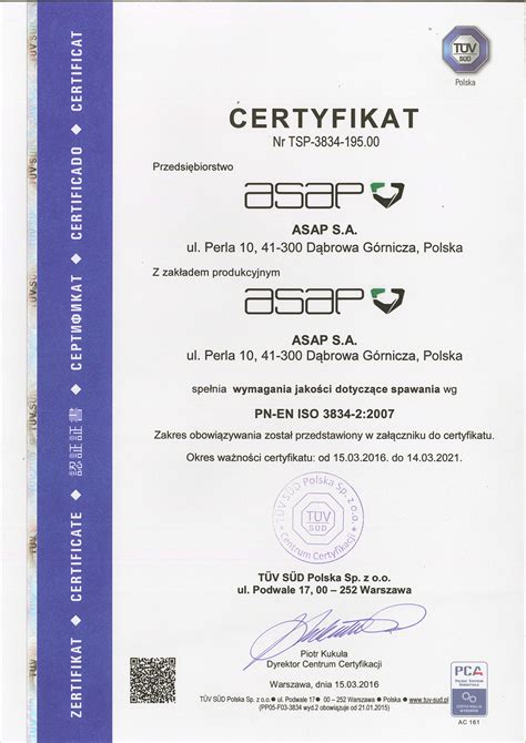 ISO 3834 Certifikat - Blaaholm A/S