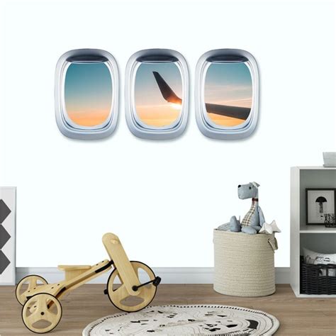 Home-Decorations-Ew028-3D-Combination-Porthole-Air-Plane-Landscape-Fake ...