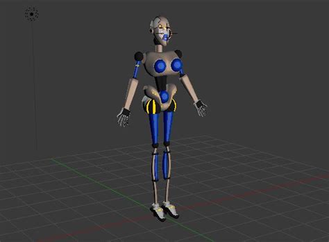 blender 女机器人3d模型素材资源免费下载-Blender3D模型库