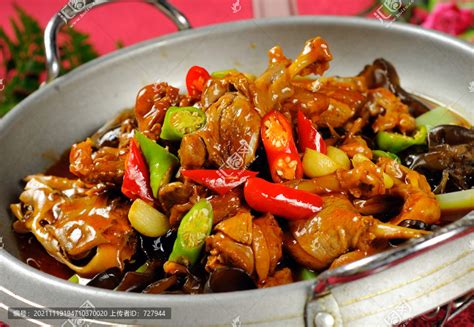 干锅将军鸭,中国菜系,食品餐饮,摄影素材,汇图网www.huitu.com