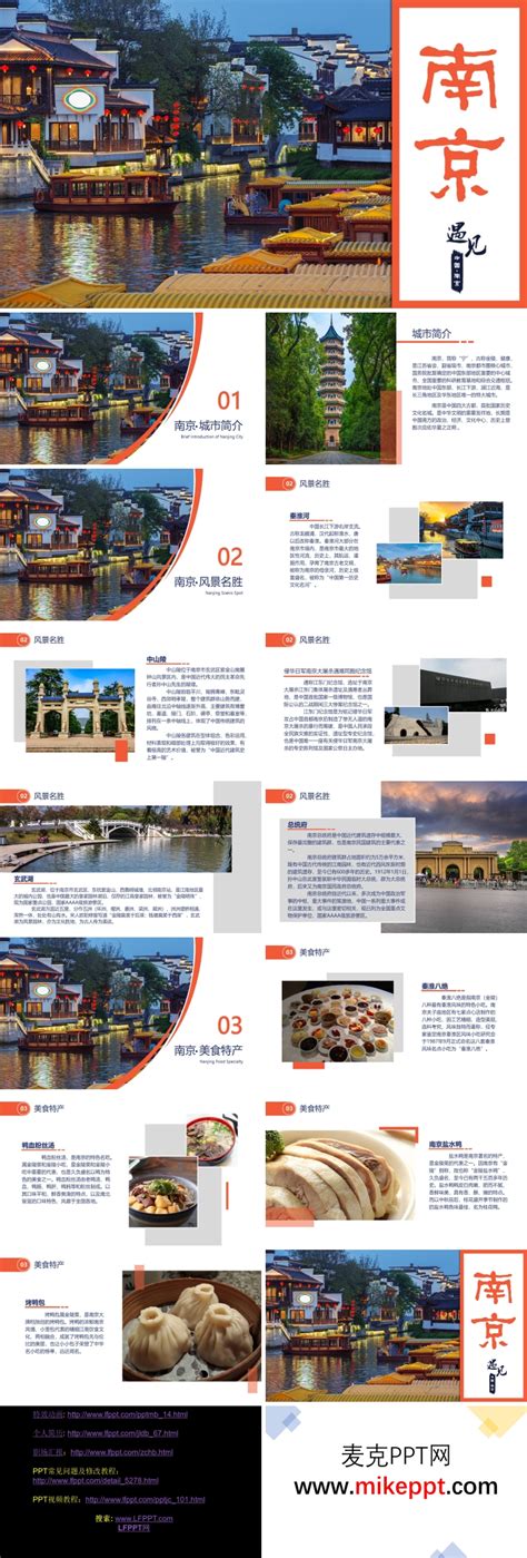 南京旅游攻略PPT模板-麦克PPT网