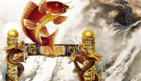 鲤鱼跳龙门-中国最美年画-图片