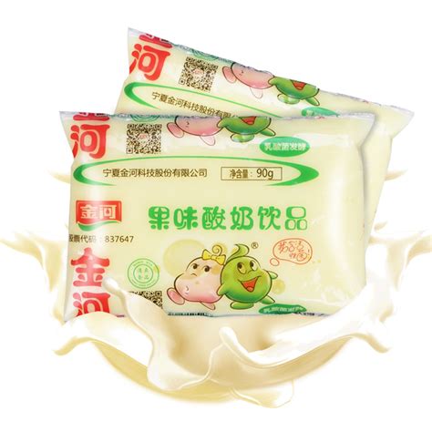 宁夏金河果味酸奶袋装金河果味酸奶饮品3大包24袋清真食品包邮_虎窝淘