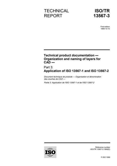 ISO/TR 13567-3:1999 - Technical product documentation — Organization ...
