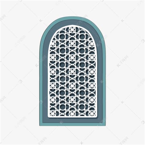 伊斯兰花纹星拱窗户花纹素材图片免费下载-千库网