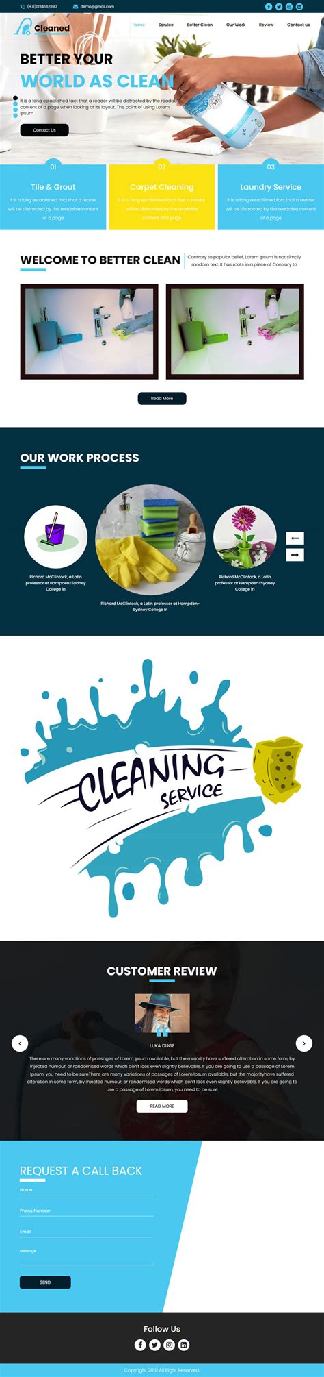 清洁保洁用品类展示型网页HTML模板_HTML模板_网页模板_悠悠设计